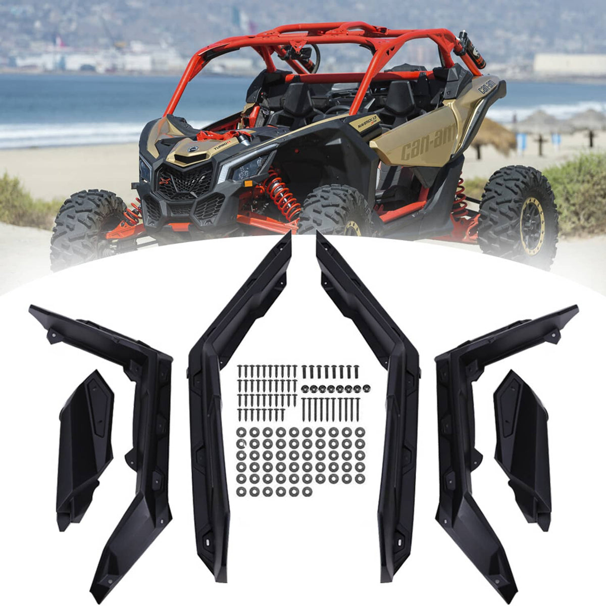 Bethesda Industrial UTV Extended Fender Flares Kits For Can-Am Maverick 1000 MAX 2017-2023 715002973