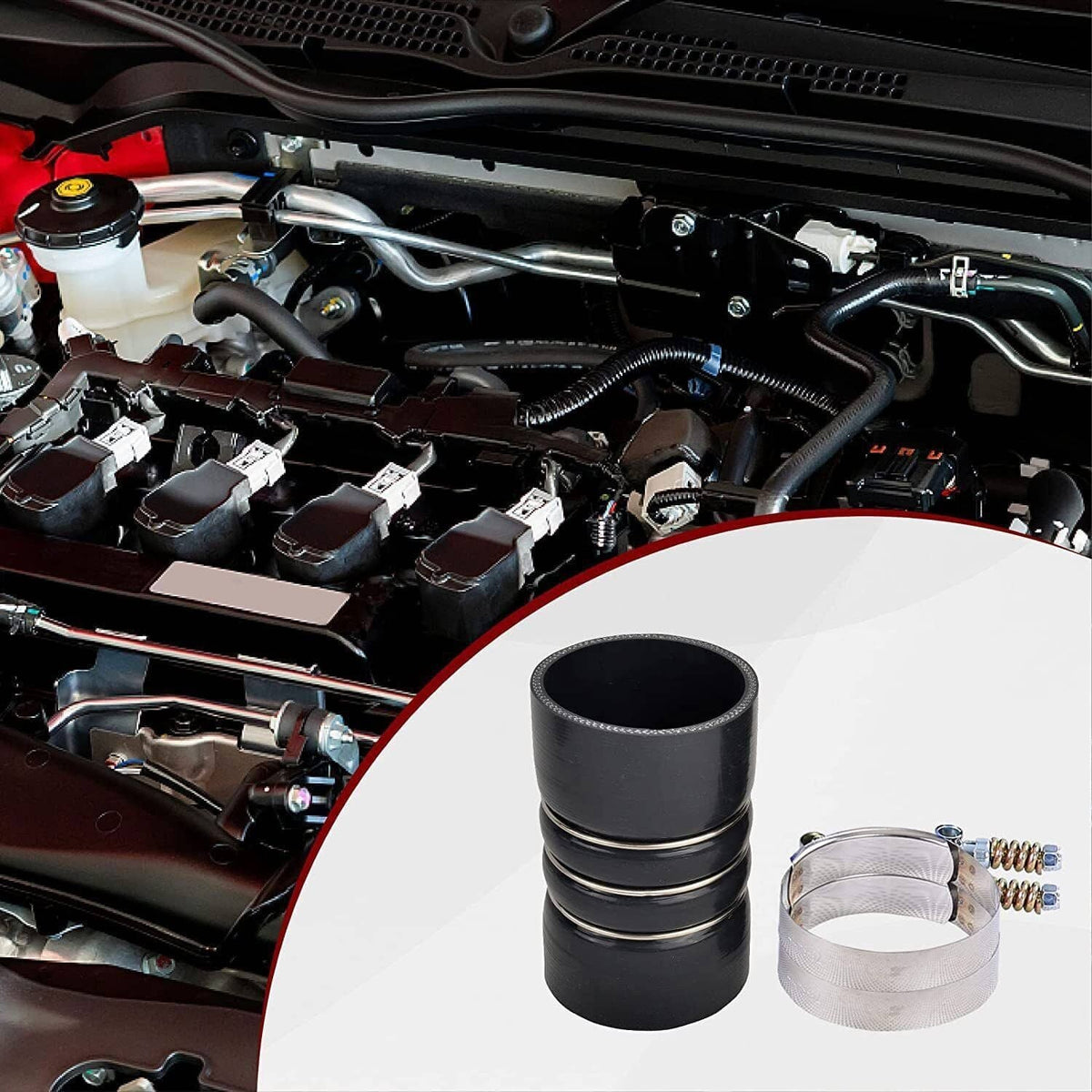 Bethesda Industrial Turbo Intercooler Boot Clamp Kit Intercooler CAC Hose For 03-07 Ford 6.0L Diesel