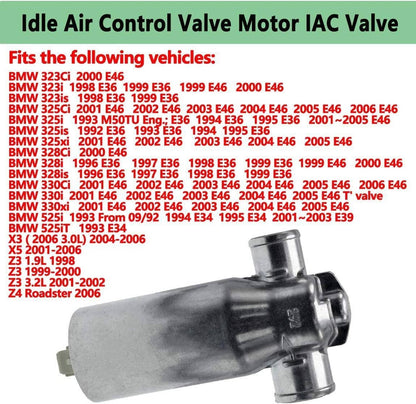 Bethesda Industrial Fuel Injection Idle Air Control Valve For BMW E53 E85 E83 E60 E39 E36 E46 Z4 Z3