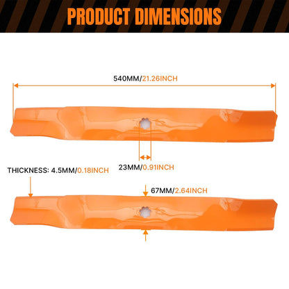 Bethesda Industrial 2PK Deck Blades For John Deere E100, E110, E120, E130 (100 Series Tractor) - 42"