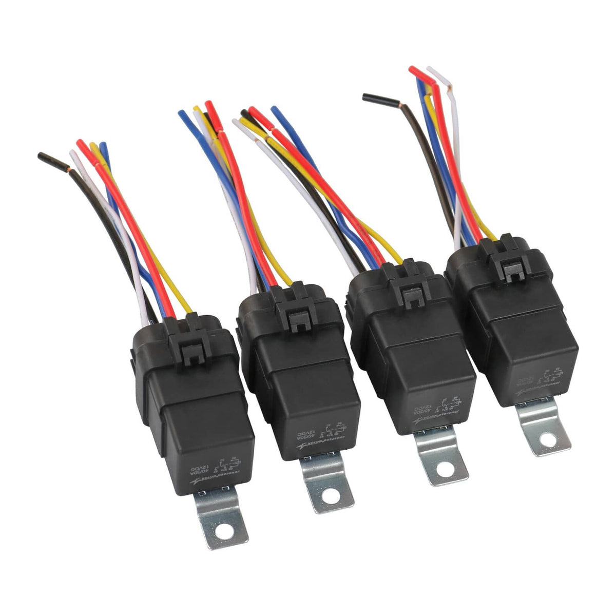 Bethesda Industrial Waterproof 5 Pin 12V 40 Amp Relay & Socket W/ 5" 12 Gauge Wire Pigtail Harness