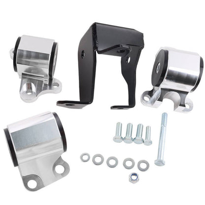 Bethesda Industrial 2 Bolt Engine Motor Mount Kit For 1996-00 Civic EK B16 B20 D16 B D Chrome Billet