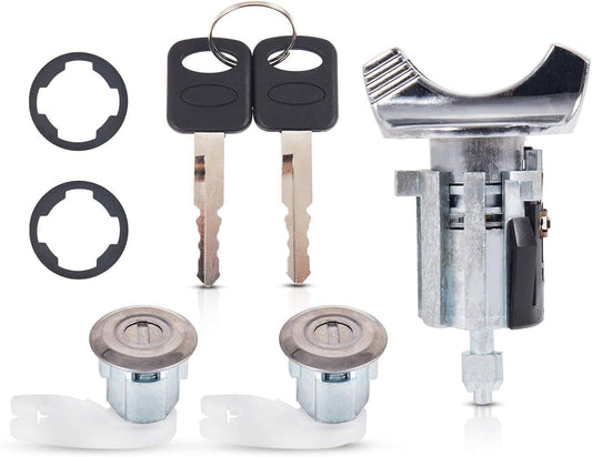 Bethesda Industrial Ignition & Door Lock Cylinder Set For 92-96 Ford Bronco F-150 250 350 Keyed Alik