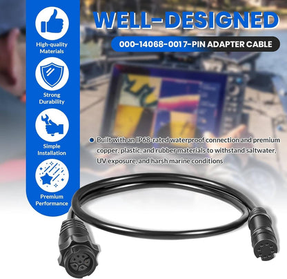 Bethesda Industrial 000-14068-001 7-Pin Transducer Adapter Cable for Lowrance Hook²/Reveal & Cruise