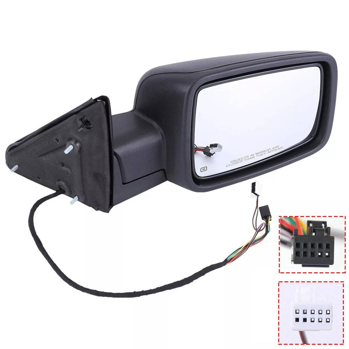 Bethesda Industrial Right/Passenger Side For 2013-2019 Ram 1500 Manual Fold+Heated+LED Signal Mirror