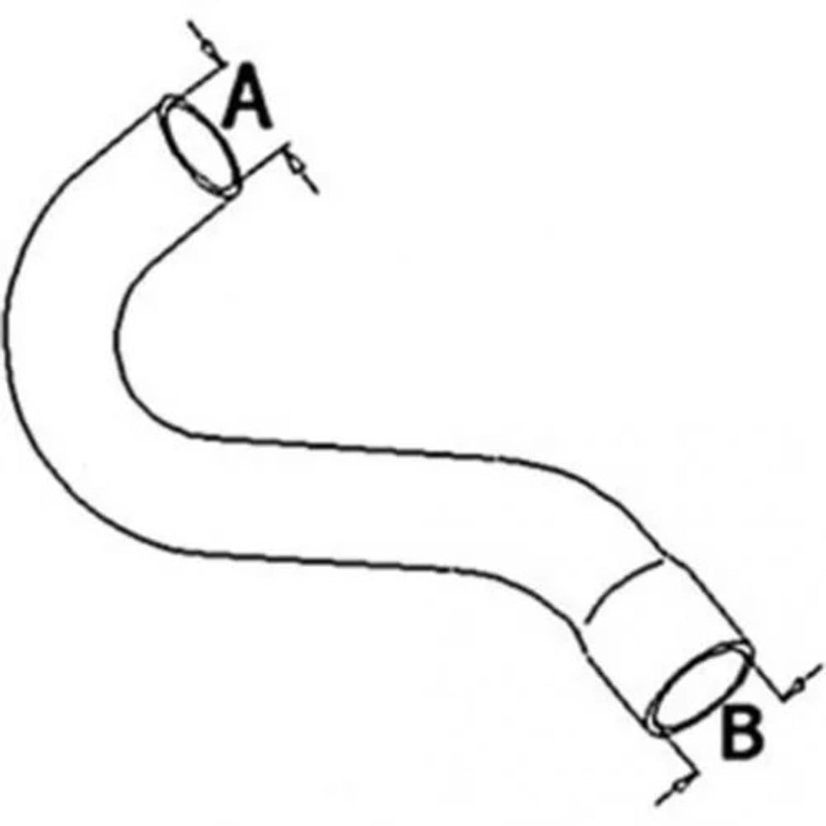 Bethesda Industrial Radiator Hose - Lower fits Allis Chalmers 7000 70260326