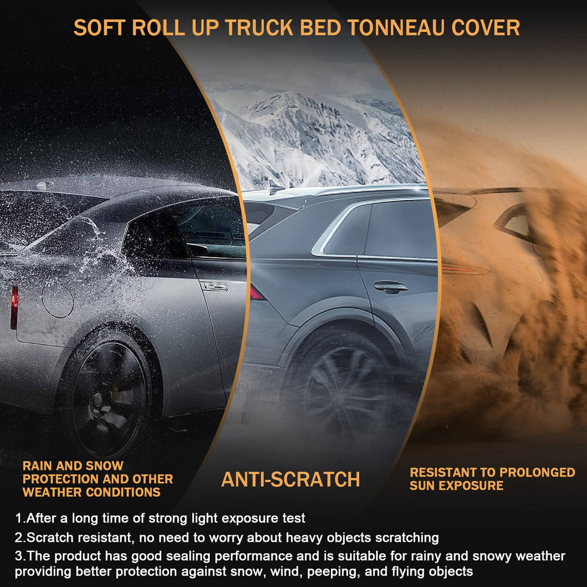 Bethesda Industrial 8ft Long Bed Soft Roll Up Tonneau Cover For Dodge Ram 1500 2500 3500 1994-2018