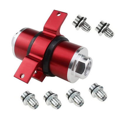 Bethesda Industrial Blue 30 Micron Billet Aluminum Inline Fuel/petrol Filter + Bracket AN6/AN8/AN10