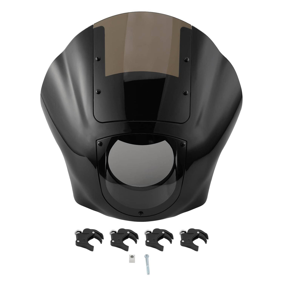 Bethesda Industrial Fit For Harley Dyna 2006-2017 Quarter Headlight Fairing Windshield & 49mm Clamps