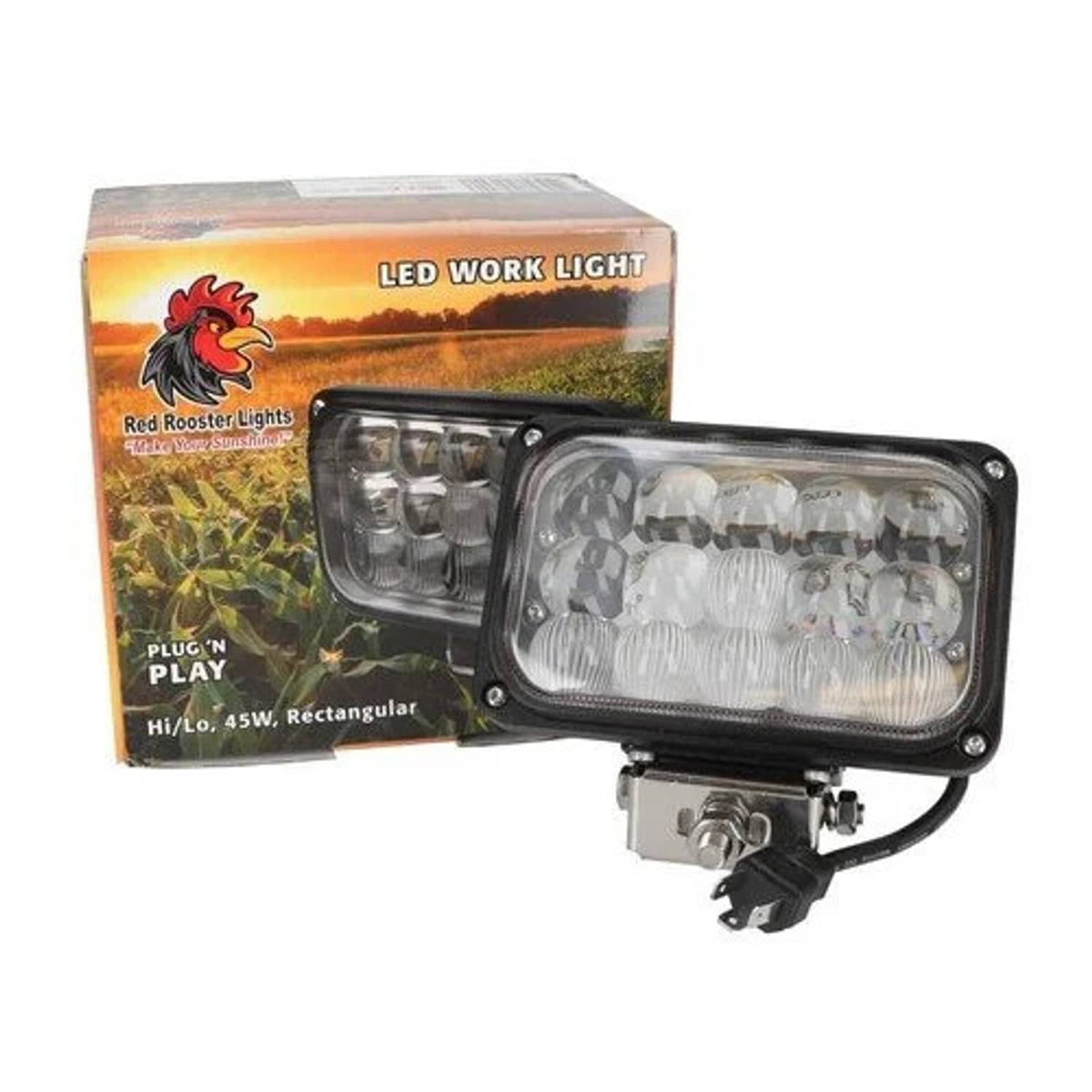 Bethesda Industrial LED Work Light - 45W Rectangular Hi Lo Beam Universal