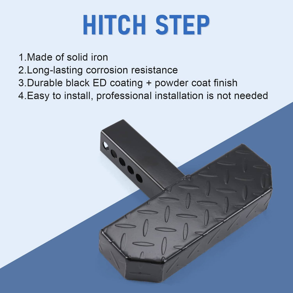 Bethesda Industrial Universal Hitch Climber Step Towing Bumper Guard Anti-Rust For 2" Cars Truck SUV