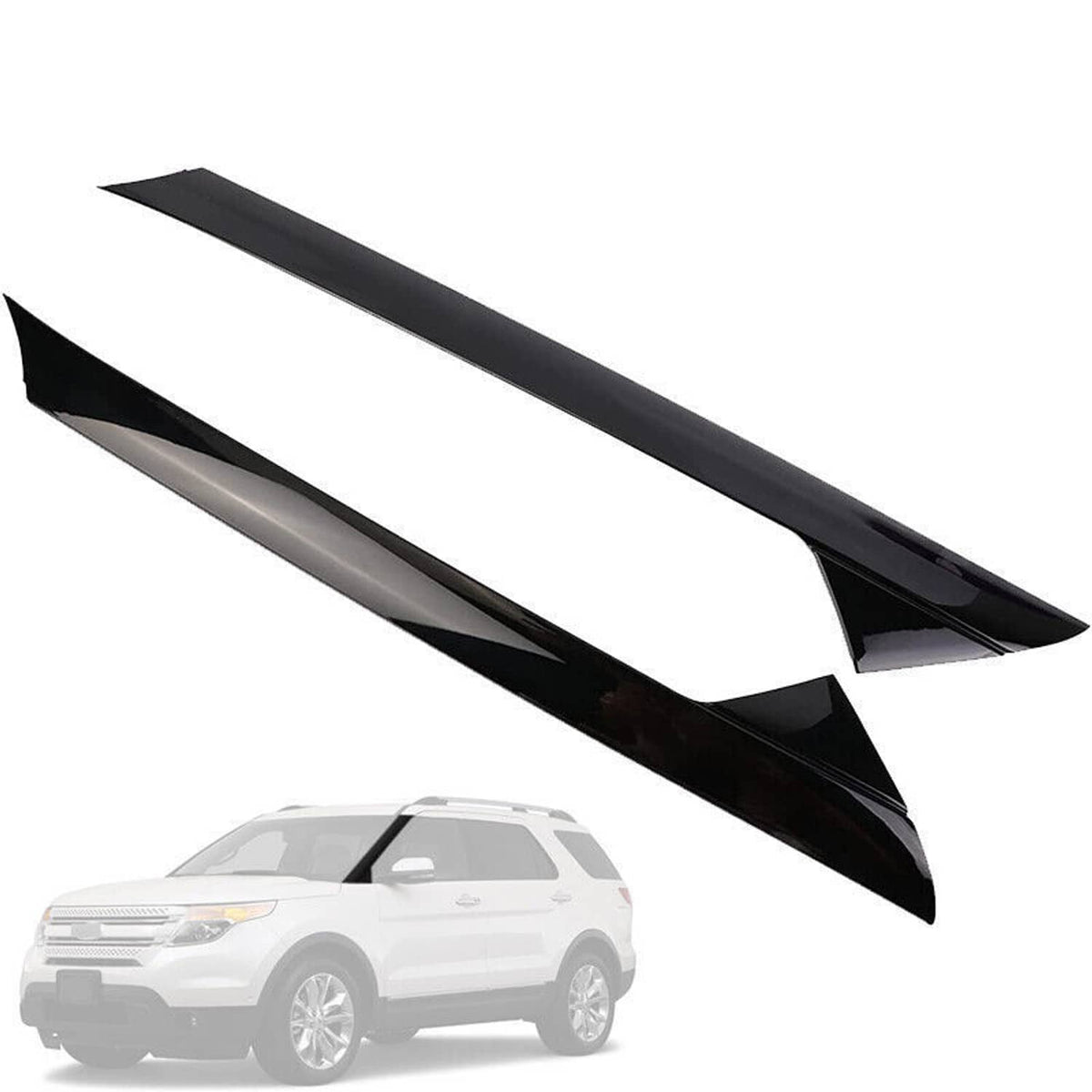 Bethesda Industrial Windshield Outer Trim Pillar Molding RH+LH Side Fit For 2011-2019 Ford Explorer