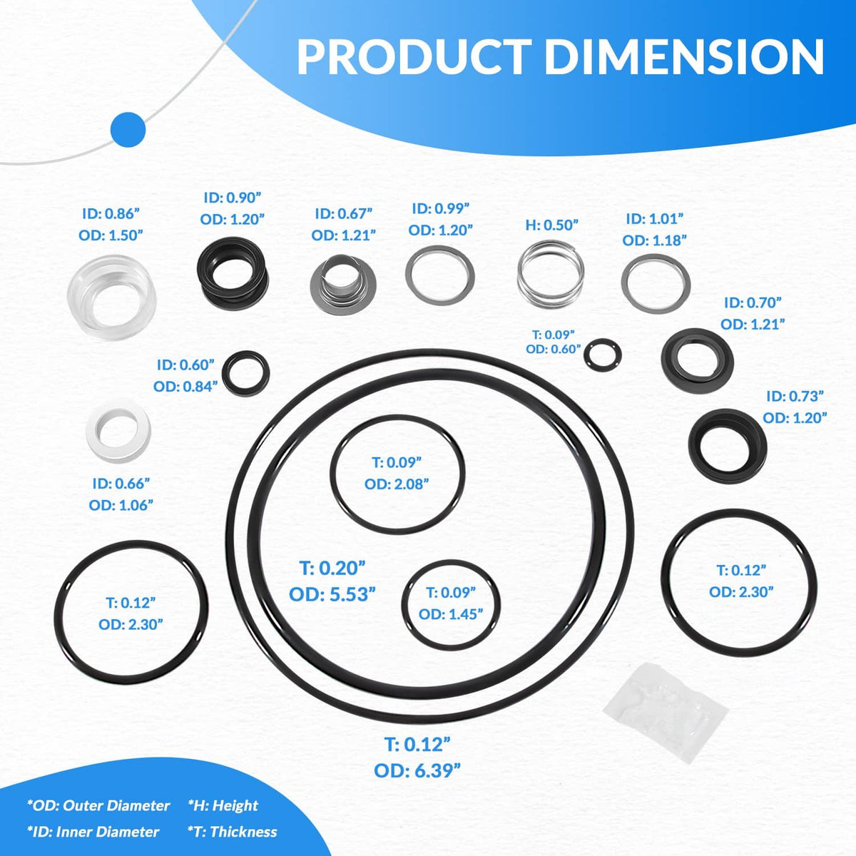 Bethesda Industrial Replace for Hayward SP1580 Pump Seal Kit Fit for Hayward Power-Flo LX, SP1580
