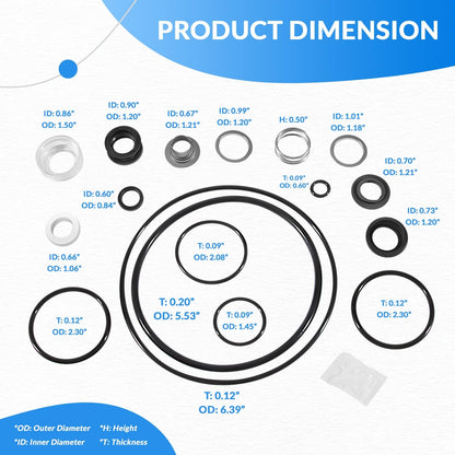 Bethesda Industrial Replace for Hayward SP1580 Pump Seal Kit Fit for Hayward Power-Flo LX, SP1580