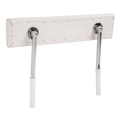 Bethesda Industrial For Universal Boat Seat Backrest W/Folding Arms Leaning Post White + Silvery