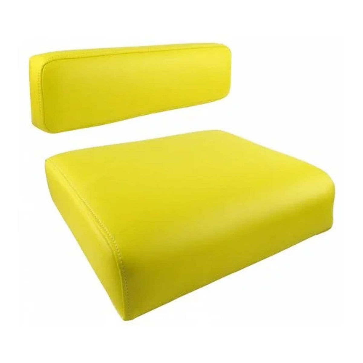 Bethesda Industrial Seat Cushion Set - 2 Piece Vinyl Yellow fits John Deere G 330 420 1010 440 40