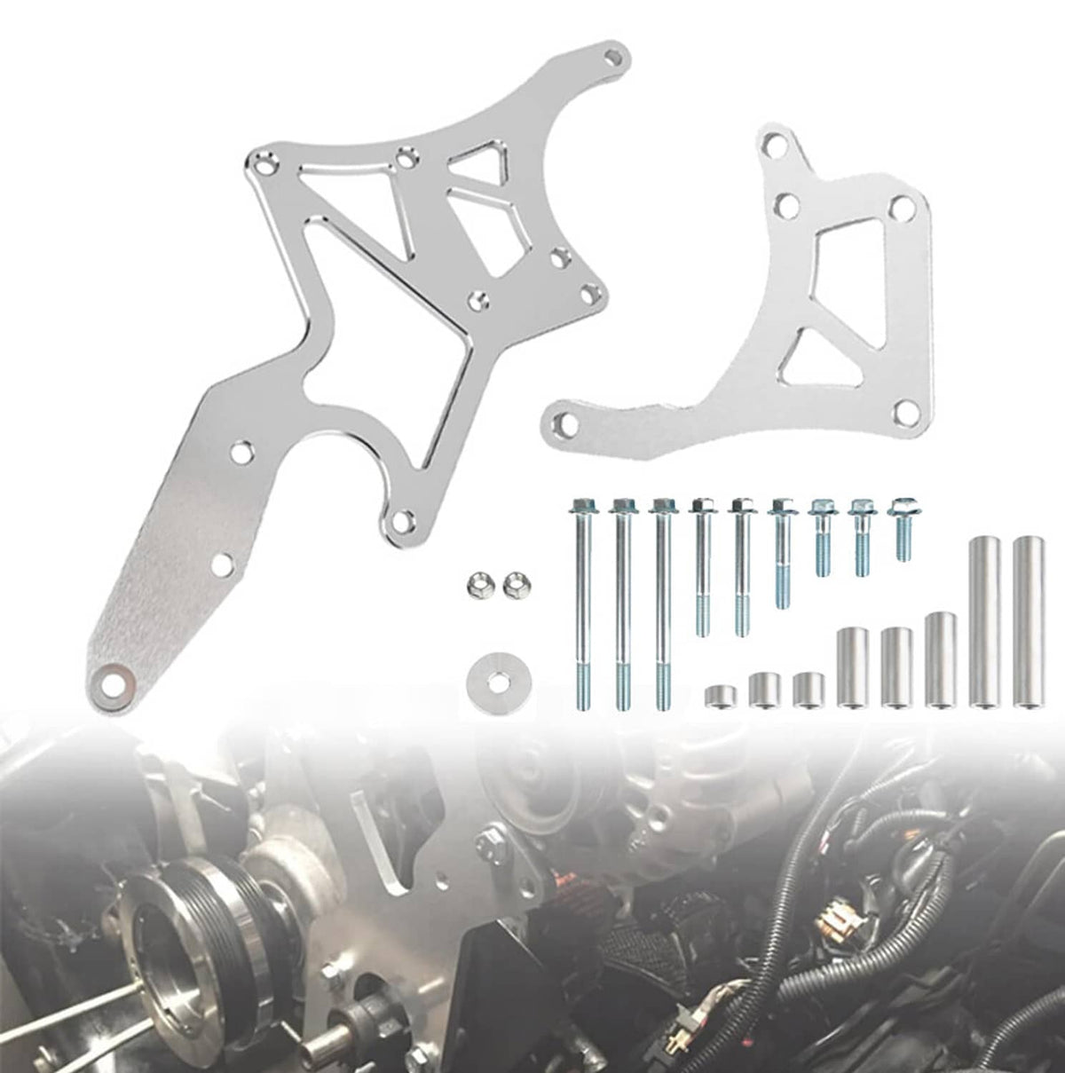 Bethesda Industrial LS Engine Serpentine Alternator Bracket Power Steering Pump For LS1 LS2 LS3 LS6