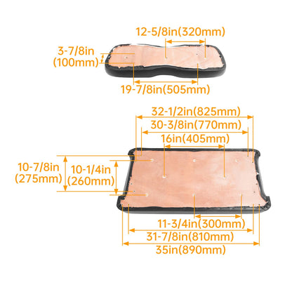 Bethesda Industrial For Club Car DS 2000.5-up Golf Cart Front Seat Back & Bottom Cushion Assembly