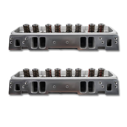 Bethesda Industrial 2x Aluminum Cylinder Heads Fit For SBC Chevy 350 190cc 64cc 2.02/1.60 Angle New