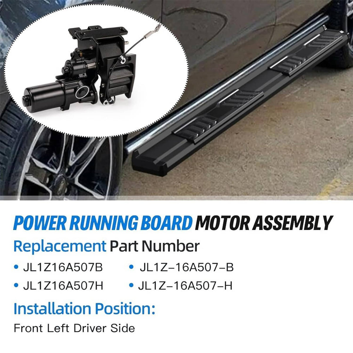 Bethesda Industrial Left & Right Side Power Running Board Motor For 18-24 Ford Expedition w/ Bracket