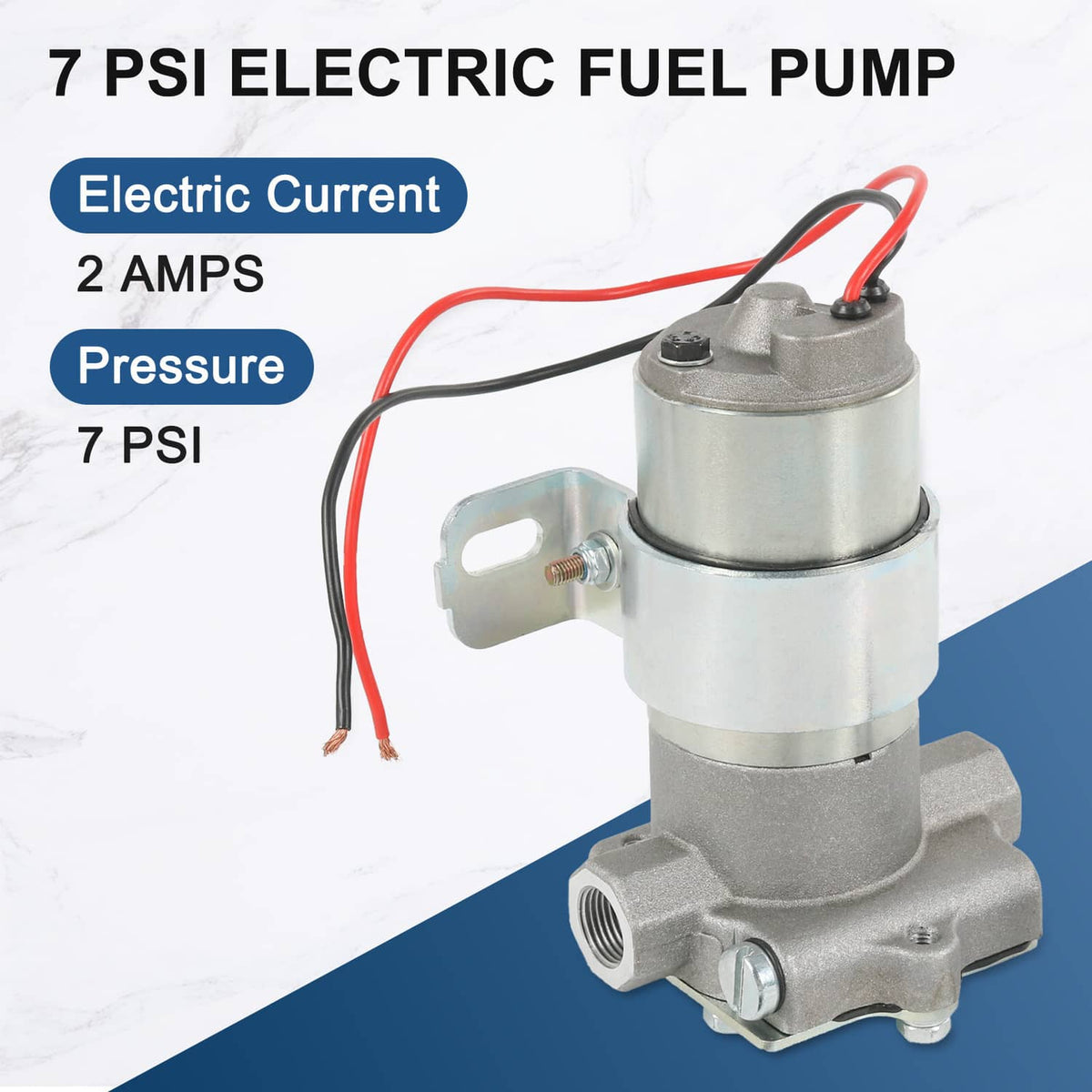 Bethesda Industrial 7 PSI Universal High Flow Electric Fuel Pump 97 GPH For Holley Demon Carburetor