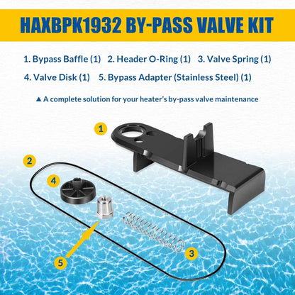 Bethesda Industrial HAXBPK1932 by-Pass Valve Kit for Hayward H2001 H1501 H2501, Made After 10/28/20