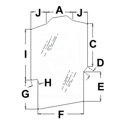 Bethesda Industrial Cab Glass - Door fits Case 40XT 60XT 70XT 90XT 86988661 428890A1