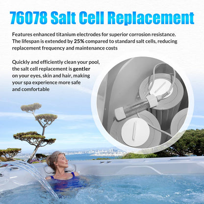 Bethesda Industrial 76078 Salt Cell Replacement for ACE Hot Tubs fit for Hot Spring/Limelight