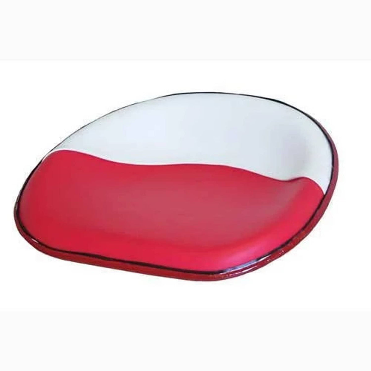 Bethesda Industrial Pan Seat Rail Mount Vinyl Red and White fits International M 350 460 504 49498DE