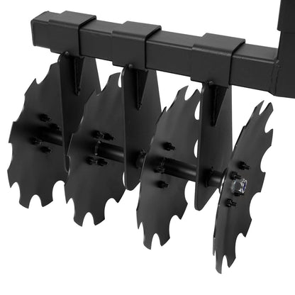 Bethesda Industrial 34" Disc Plow Harrow w/ 2-inch Receiver Hitch 8-blade disc For Tractor ATV UTV