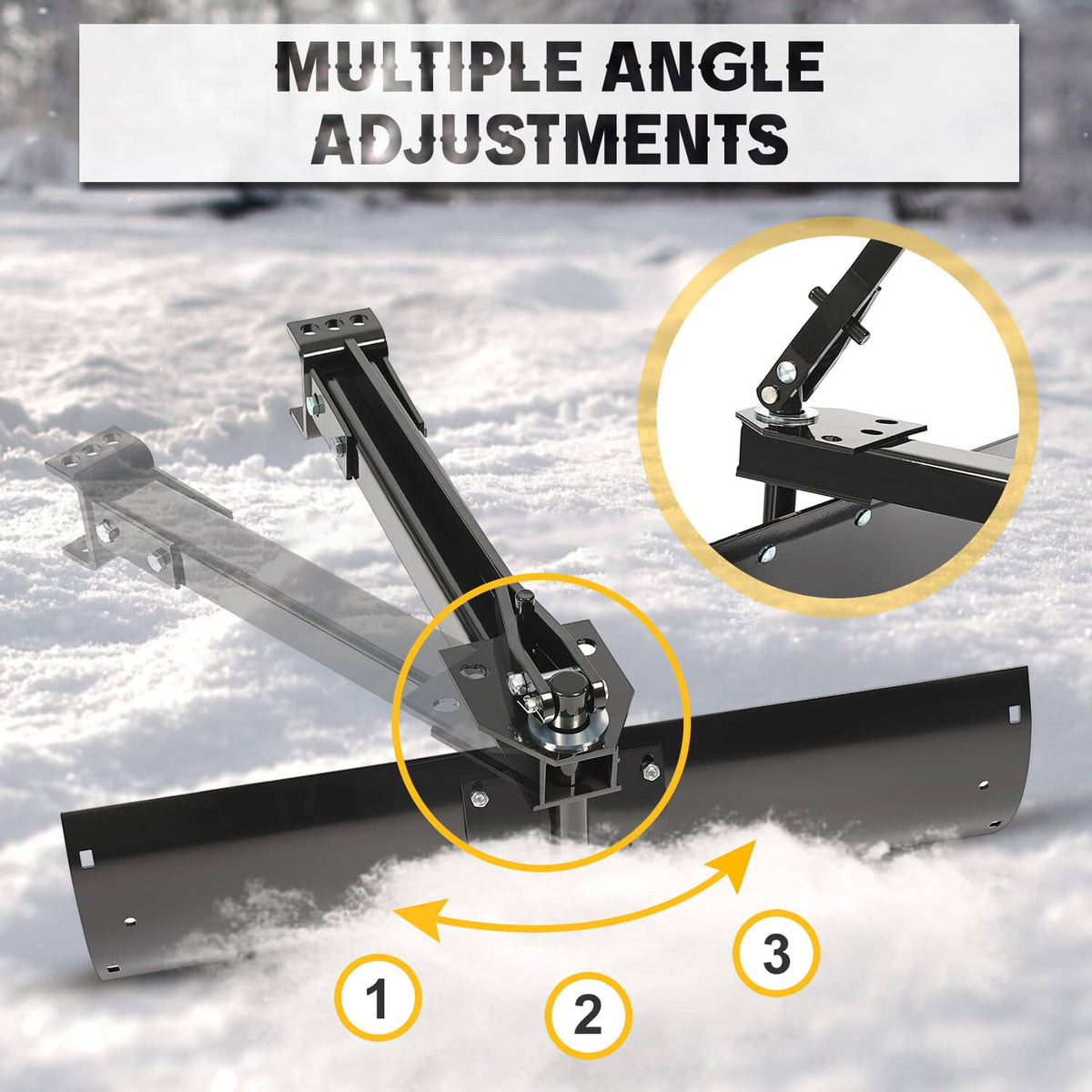Bethesda Industrial For ATV UTV Tractor Adjustable 40'' Sleeve Hitch Tow Behind Rear Scrape Blade