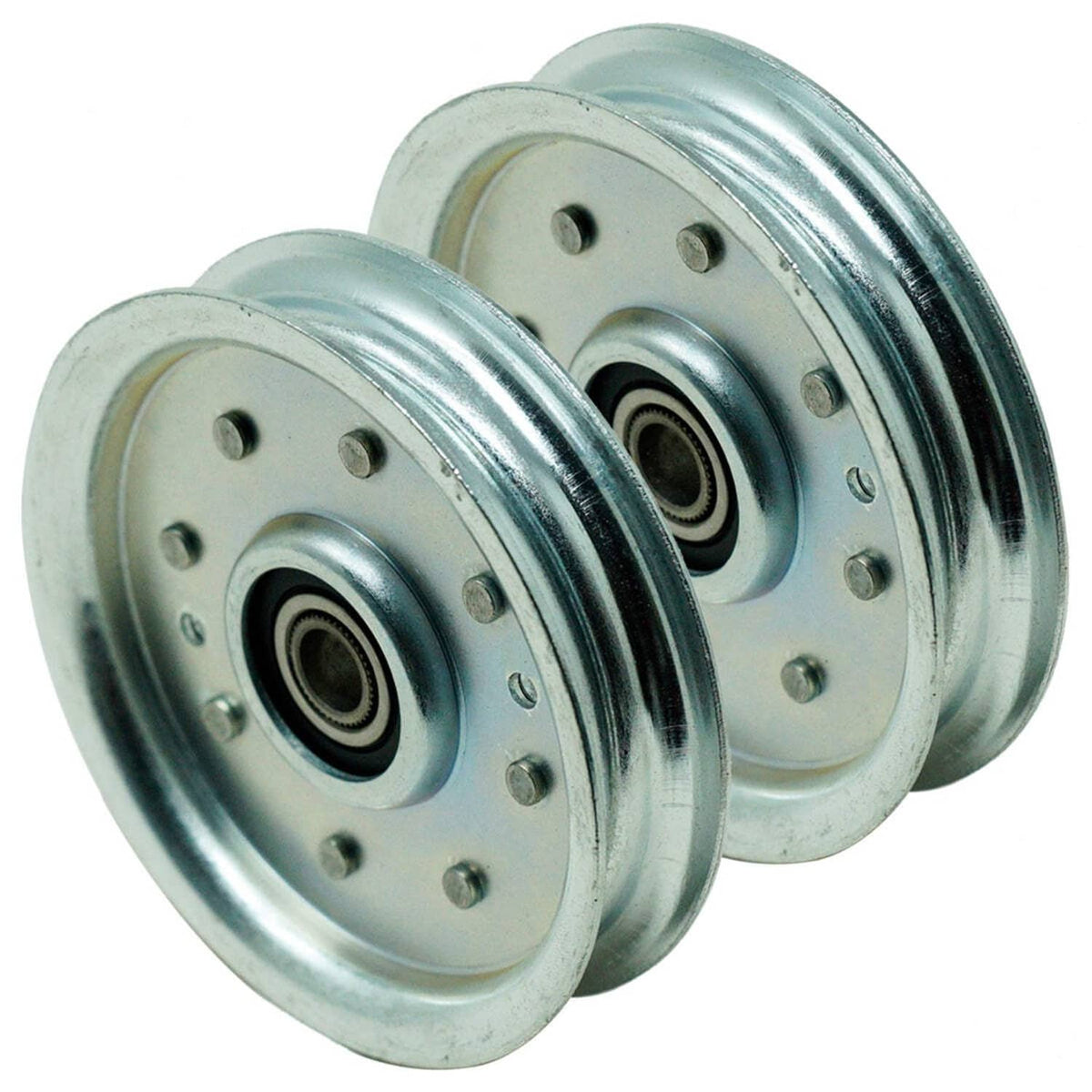 Bethesda Industrial 2PK Flat Idler Pulley with 1/2-inch Reducer Bushing for Bobcat 2306005 38010-1A