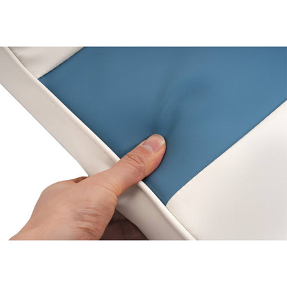 Bethesda Industrial #8WD95-1B-204 28" Pontoon Bench Seat Cushion Set Navy/White/Blue