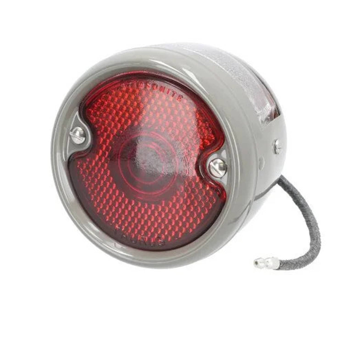 Bethesda Industrial Tail Light Assembly - 6V Taurus Grey Powder Coated Restoration Quality