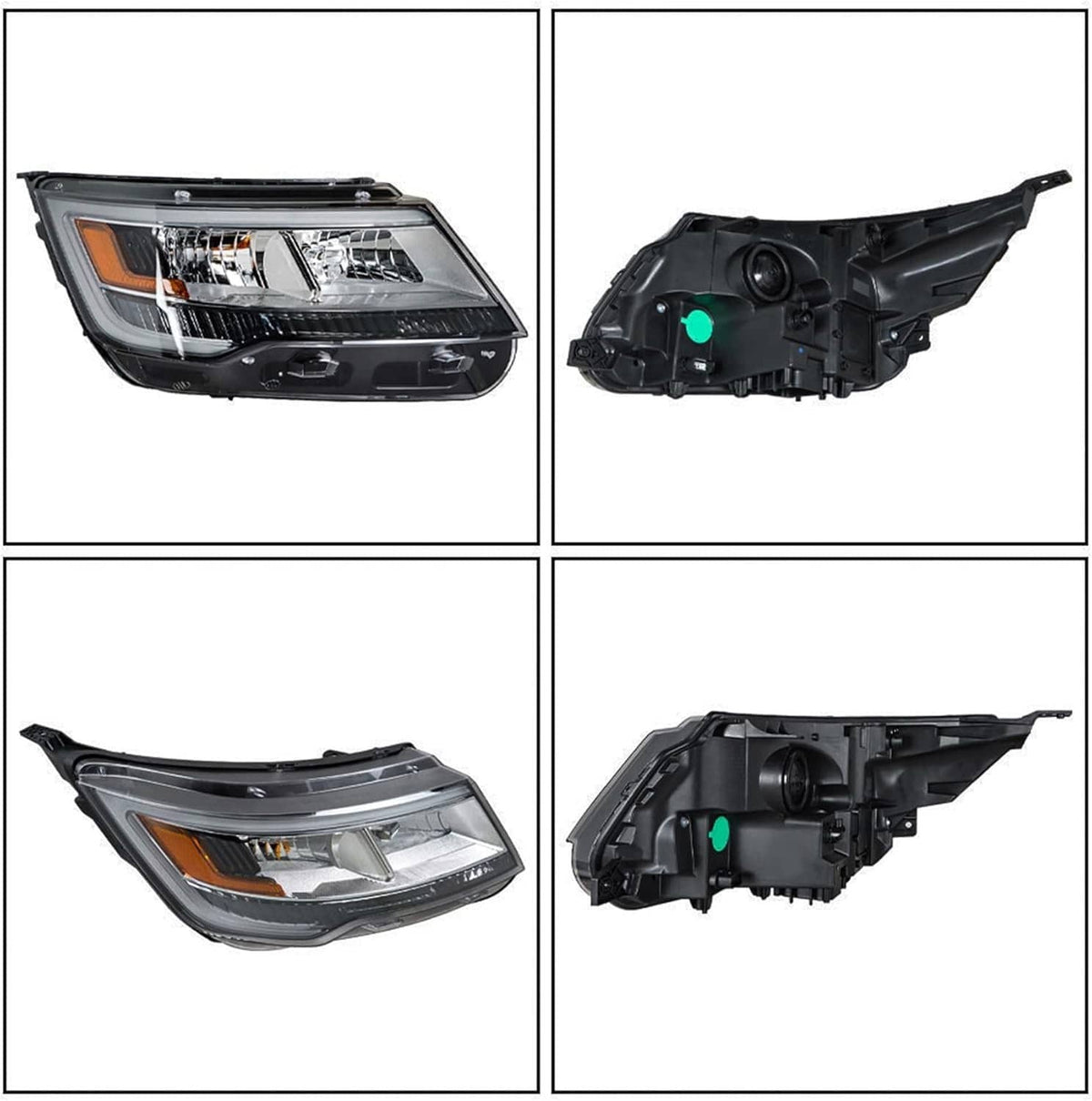 Bethesda Industrial Driver Left Side Headlight w/ LED DRL For 2016-19 Ford Explorer Chrome Housing
