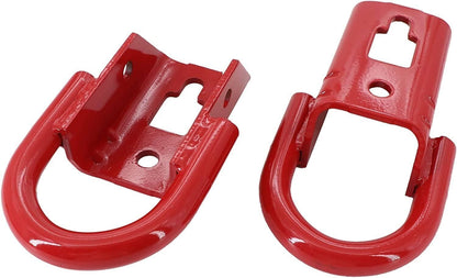 Bethesda Industrial Red 2 Pcs Towing Hooks FL3Z17N808A w/ Hardware Front For 2009-2019 Ford F150