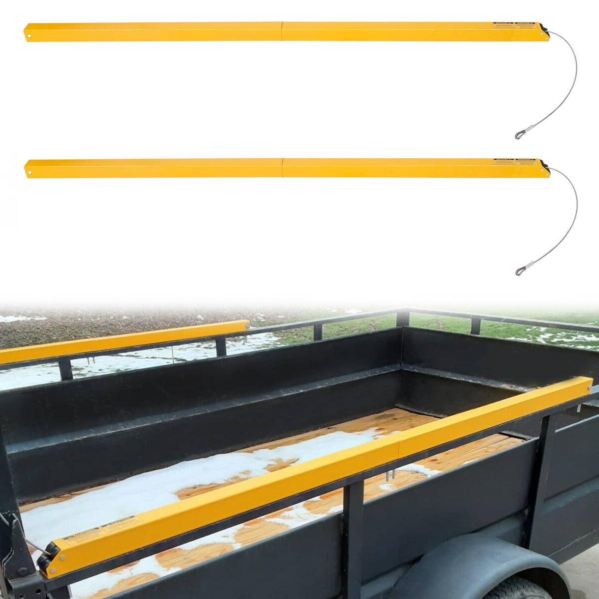 Bethesda Industrial 350 lbs L&R Tailgate Utility Trailer Gate & Ramp Lift Assist System 2 x 2 x 72 L