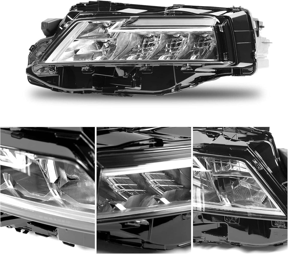 Bethesda Industrial New For 2021-2023 Nissan Rogue Chrome LED Headlights Headlamps Pair Left+Right