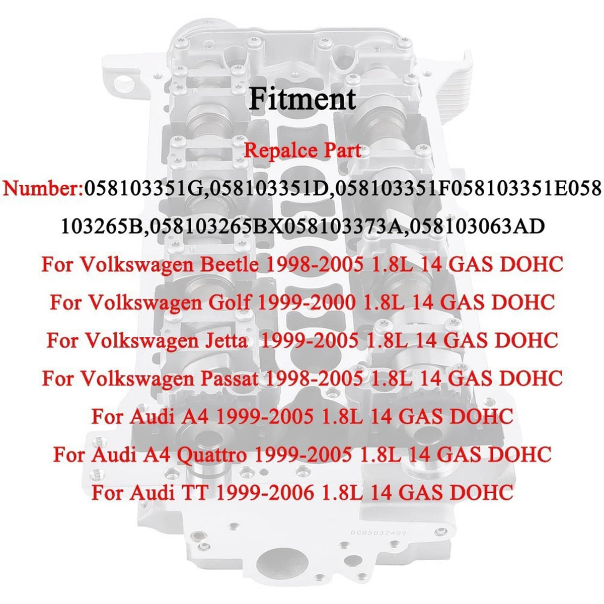Bethesda Industrial Cylinder Head 058103351 for VW Jetta Beetle Passat Golf Audi A4 TT 1.8T 20V