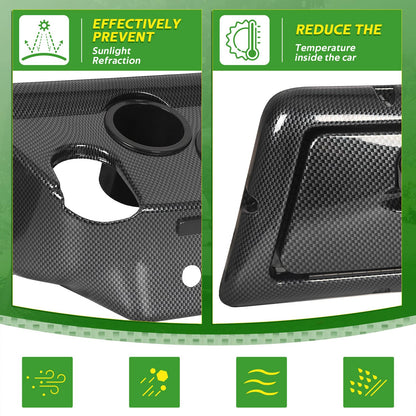 Bethesda Industrial For Club Car DS 1982-UP Golf Cart Carbon Style Dash DashBoard Cover Cup Holders