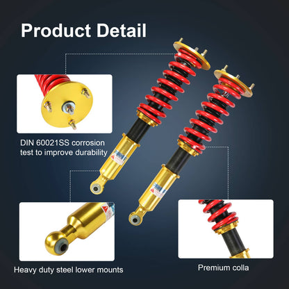 Bethesda Industrial Coilovers Kits For 2006-2012 Lexus IS350 IS250 Shock Absorbers Struts Adj Height