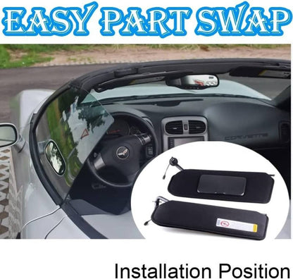 Bethesda Industrial New Updated Sun Visors Sun Shades W/Bright LED Light Set For 1997-04 Corvette C5