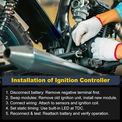 Bethesda Industrial New 53-644 Electronic Ignition Module For Harley Dyna Programmable Single Fire