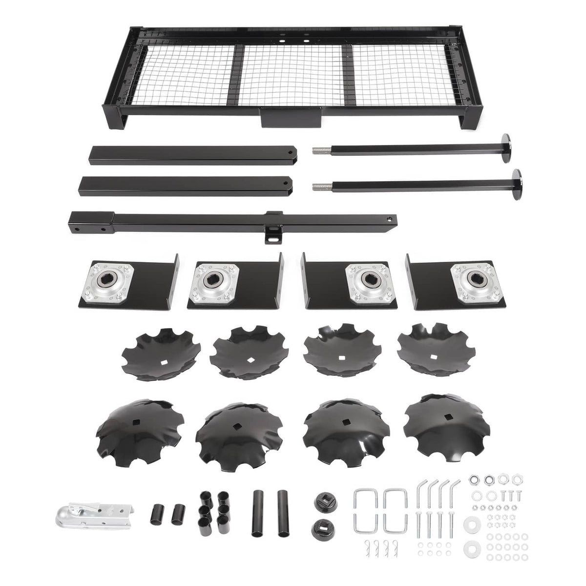 Bethesda Industrial Tow-Behind Notched Disc Harrow 4FT For ATV UTV Trailer Tilling W/ A 2" Towball