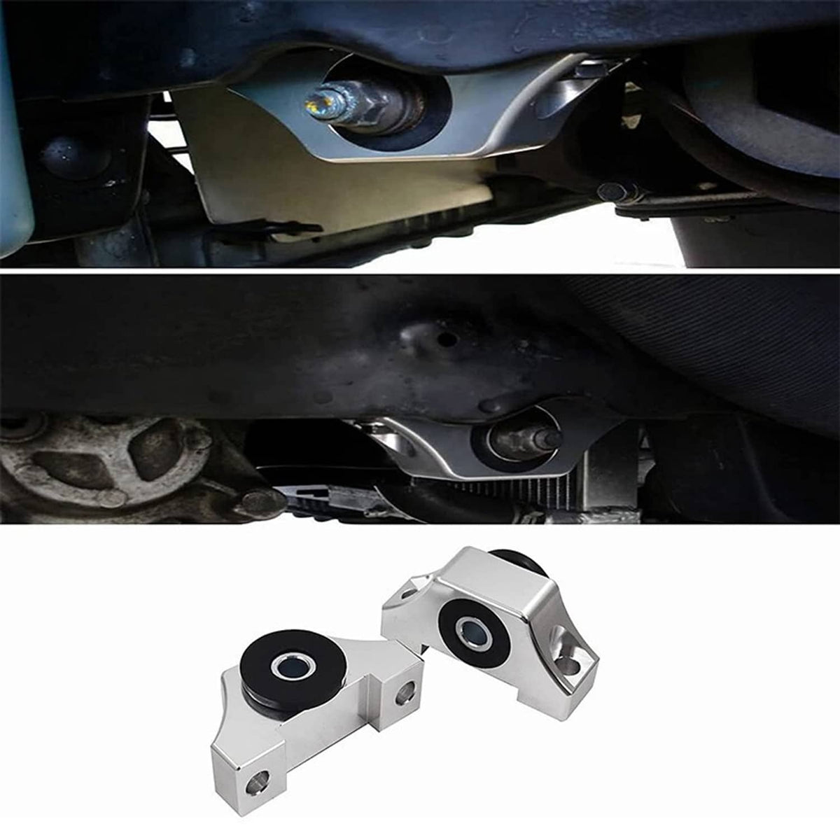 Bethesda Industrial 2 Bolt Engine Motor Mount Kit For 1996-00 Civic EK B16 B20 D16 B D Chrome Billet