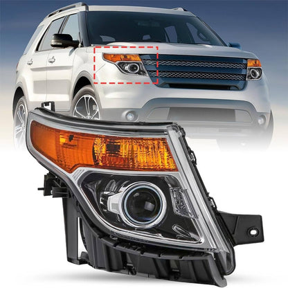 Bethesda Industrial Passenger Side For 2011-2015 Ford Explorer Headlight Factory Halogen Headlamp