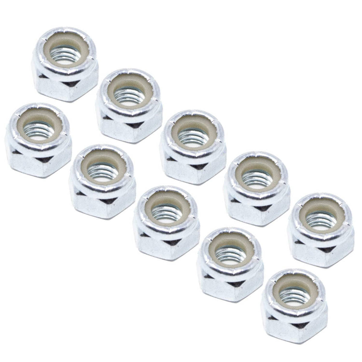 Bethesda Industrial (10) 5/16-18" Coarse Thread Grade 8 Nylon Insert Hex Lock Bolt Nut