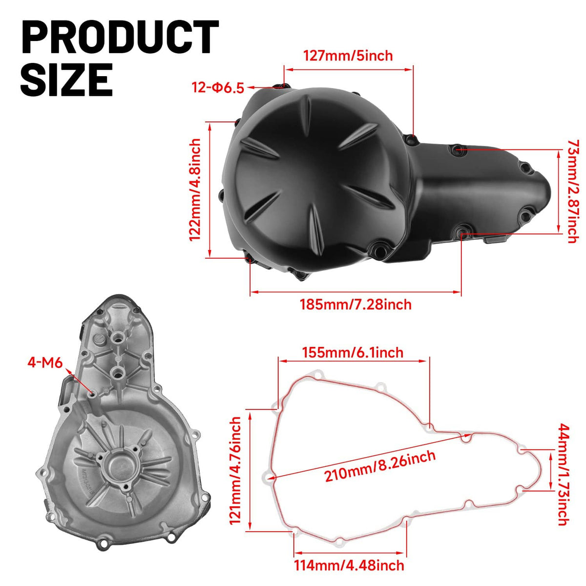 Bethesda Industrial Engine Stator Crankcase Cover Fit For Kawasaki EX650 NINJA 650 ABS 2014-2016