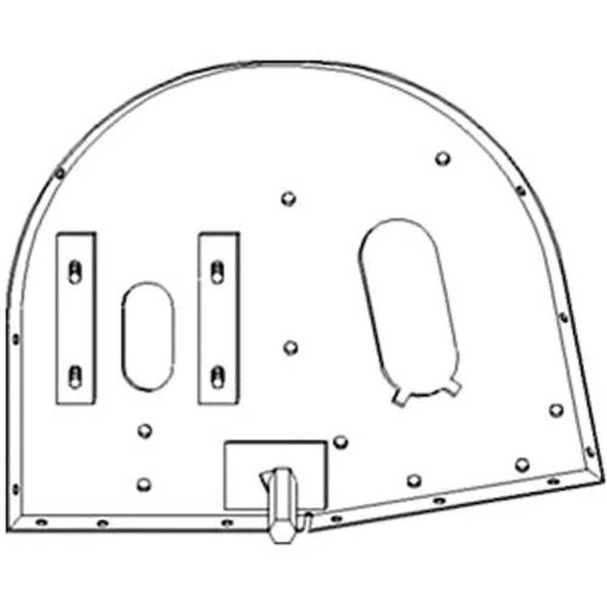 Bethesda Industrial Elevator Head Side Panel - Right Hand fits Case IH 1640 1660 2166 2366 1321126C1