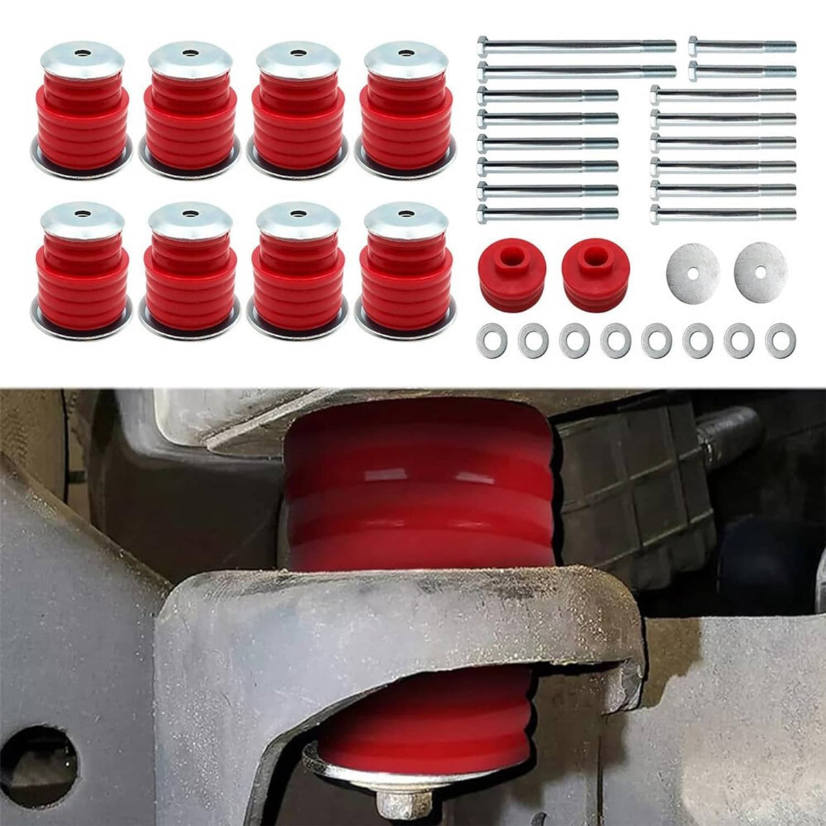 Bethesda Industrial Body Cab Mount Bushings Kit for 1999-2007 Ford F250 F350 Super Duty KF04058BK